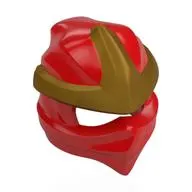 Wrap with Forehead Ridge with Gold 3 Point Emblem, Bow in Back pattern