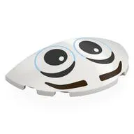 Brick Round 3 x 6 Half Circle with Eyes, Dark Brown Eyebrows print