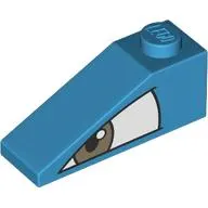 Brick Sloped 33° 3 x 1 with White Eye, Grey Pupil Left print