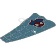 Sail with Webbings on Bright Light Blue Background, Spider-Man with Bicorn print