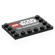 Plate Special 4 x 6 with Studs on 3 Edges with 'LEGO STAR WARS THE DARKSABER' print