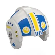 Helmet Rebel Pilot, Center Ridge with Blue/Yellow Markings, Rebel Logo print