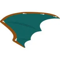 Wing, Left, with Dark Turquoise Inside