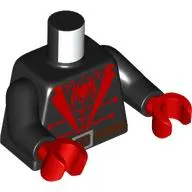 Torso, Red Spider, Webbing, Belt print, Black Arms, Red Hands