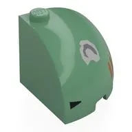 Brick Round Corner 3 x 3 x 2 Dome Top with print