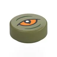 Tile Round 1 x 1 with Dewback Eye print