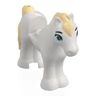 Animal, Horse / Foal, 1 x 1 Cutout with Bright Blue Eyes, Bright Light Yellow Mane, Tail print