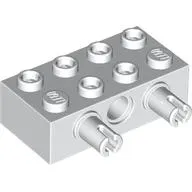 Technic Brick 2 x 4 with 4 Pin Holes, 2 Pins
