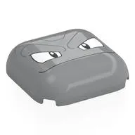 Brick Round, Curved 4 x 4, Geodude Face Print