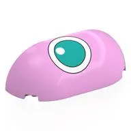 Brick Round, Curved 2 x 4 x 2, Half, No Studs, Dark Turquoise Jigglypuff Right Eye Print