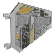 Flag 5 x 6 Hexagonal with U Clips with Gold, Silver, Dark Silver Panels print