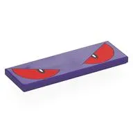 Tile 2 x 6 with Red Eyes, Angry print
