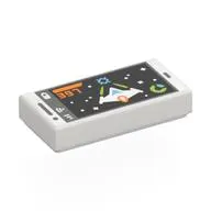 Tile 1 x 2 with Phone Screen, Video Game, Space Ship, Lime Blasters, Space print