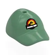 Hat / Cap Short Curved Bill with Seams and Hole on Top with Jurassic Park Logo Print