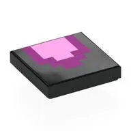 Tile 2 x 2 with Purple, Bright Pink Squares (Minecraft)