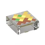 Tile 1 x 1 with Pixelated Totem of Undying print