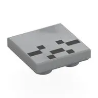 Tile Special 2 x 2 Inverted with Pixelated Ghast Face, Frown print