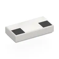 Tile 1 x 2 with 2 Black Squares print