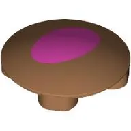 Plate Round 2 x 2 with Rounded Bottom [Boat Stud] with Dark Pink Oval print
