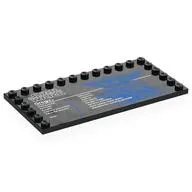 Plate Special 6 x 12 with Studs on 3 Edges with 'LEGO STAR WARS GROGU', Stats print