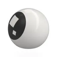 Technic Ball Joint, Black Eye, White Square Pupils (Brickheadz) print