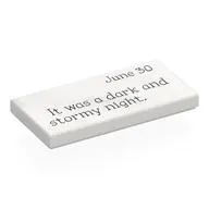 Tile 2 x 4 with 'June 30', 'It was a dark and stormy night.' print