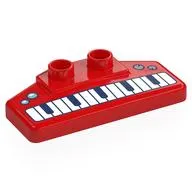 Duplo Rear Spoiler 2 x 4 x 1 / 2 with Piano / Keyboard print