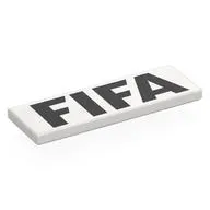 Tile 2 x 6 with Black 'FIFA' print