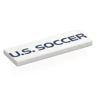 Tile 2 x 6 with Dark Blue 'U.S. SOCCER' print