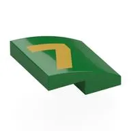 Brick Curved 2 x 2 x 2/3 with Gold '7' print