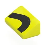 Brick Sloped 30° 1 x 2 x 2/3 with Black Shapes print