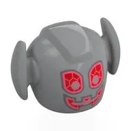 Helmet with Side Pods, Red/Coral Droid Eyes, Mouth (Ultron)