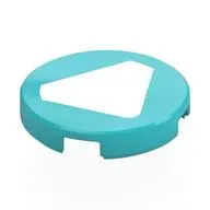 Tile Round 2 x 2 with White Triangle print