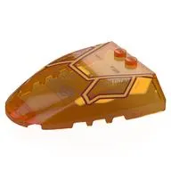 Windscreen 6 x 7 x 1 1/3 with Bright Light Orange / Red Cockpit print