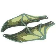 Wings, Dragon, Yellowish Green, Olive Green and Dark Green Scales, Sand Green Edges Print [Complete Sheet]