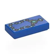 Tile 1 x 2 with Silver Necklace, Bright Light Jewels print
