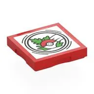 Tile Special 2 x 2 with SMART Tag with Leaves, Grass, and Pokeball Print