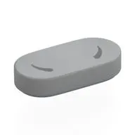 Tile Round 1 x 2 with Dark Bluish Grey Lines (Nostriles) print