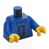 Torso, Hoody, 'FIFA', Trophy on Black Background print, Blue Arms, Yellow Hands