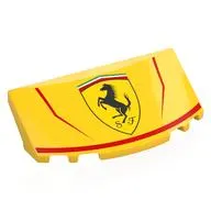 Windscreen, Curved 6 x 2 x 2 with Ferrari Logo, Red Stripes print