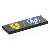Tile 2 x 6 with Ferrari, HP Logo print