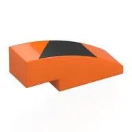 Brick Curved 3 x 1 No Studs with Black Shape print