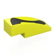 Brick Curved 3 x 1 No Studs with Black Shapes print