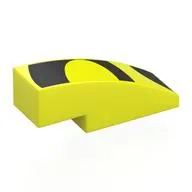 Brick Curved 3 x 1 No Studs with Black Shapes print