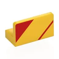 Panel 1 x 2 x 1 with Red Triangle, Stripe print