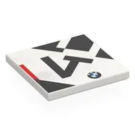 Tile 4 x 4 with Black '4', Shapes, BMW Logo print