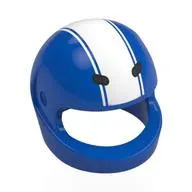 Helmet, Standard with White Stripes, Black Spots print