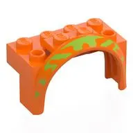 Wheel Arch, Mudguard 4 x 2 x 2 1/2 with Lime Splotches print