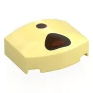 Brick Round 3 x 4, Curved Triple, No Studs with Black/Reddish Brown Nose, O-Shaped Mouth print