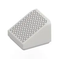Brick Sloped 30° 1 x 1 x 2/3 (Cheese Slope) with Silver Mesh print